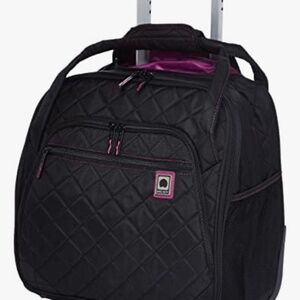 Delsey Quilted Rolling Underseat  tote